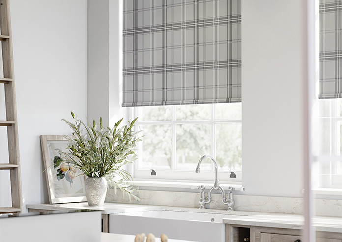 Montrose (Blackout), Tartan Grey - Twist&Fit Roller Blind - Image 5